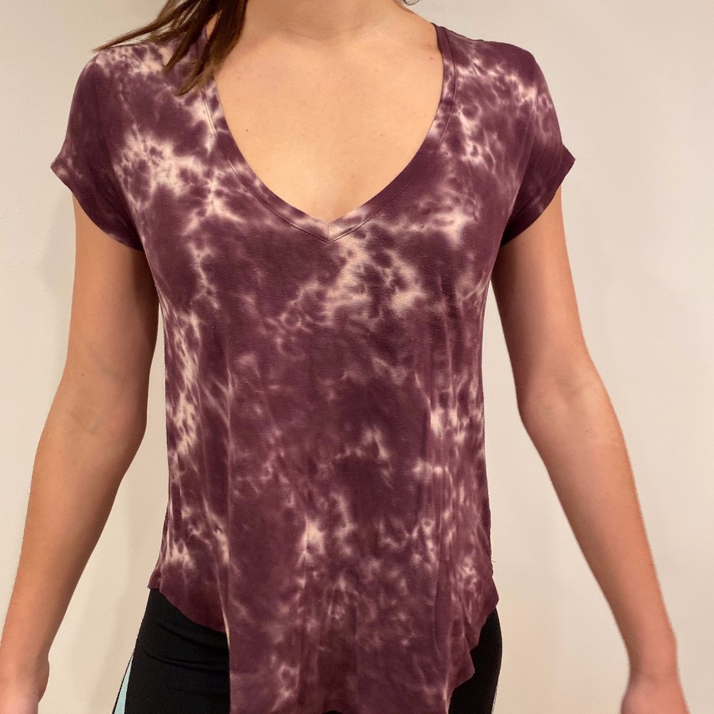 AEO Purple Tie-Dye Tee